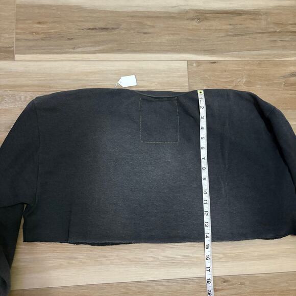 Aviator Nation AN 3D Cropped Crew Sweatshirt Relaxed M - Picture 6 of 8